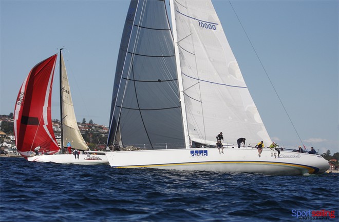 Brindabella and Krakatoa in race 9 of the CYCA Audi Winter Series last Sunday.  - CYCA Audi Winter Series 2012 - Race 9  © Beth Morley - Sport Sailing Photography http://www.sportsailingphotography.com